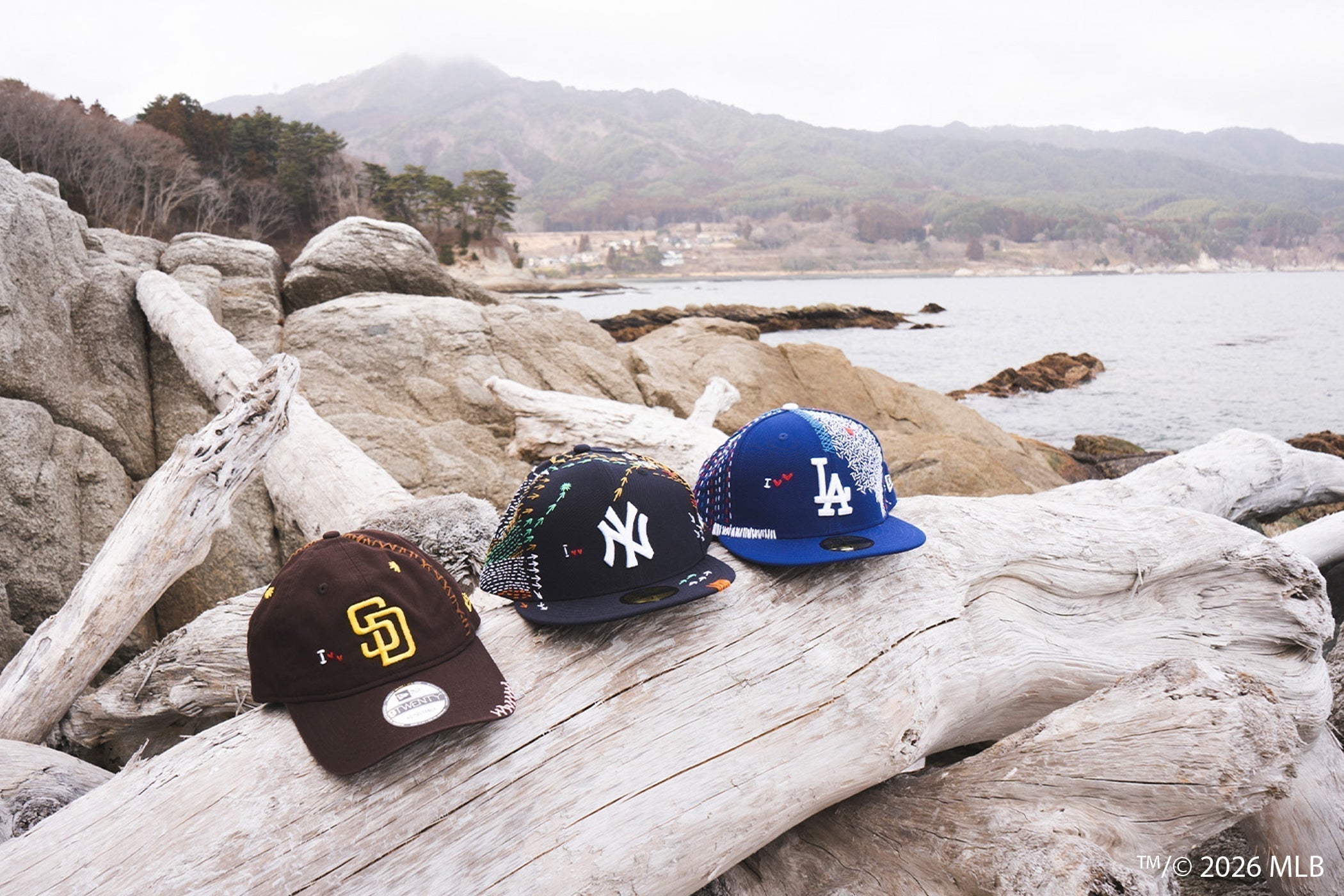 帽子 NEW ERA Sashiko Gals 59Fifty Dodgers NEW ERA × SASHIKO GALS Collaboration Caps – KUON Tokyo