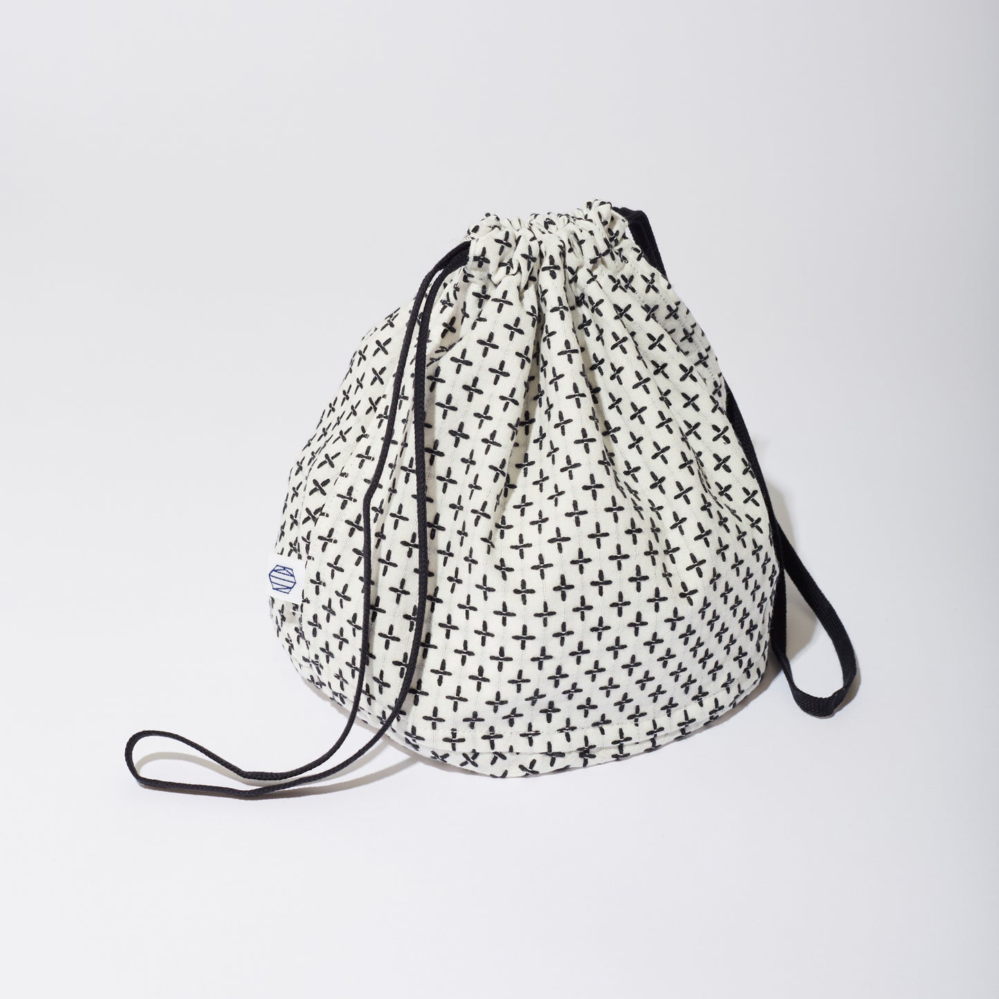 Kinchaku Pouch-CROSS SASHIKO-