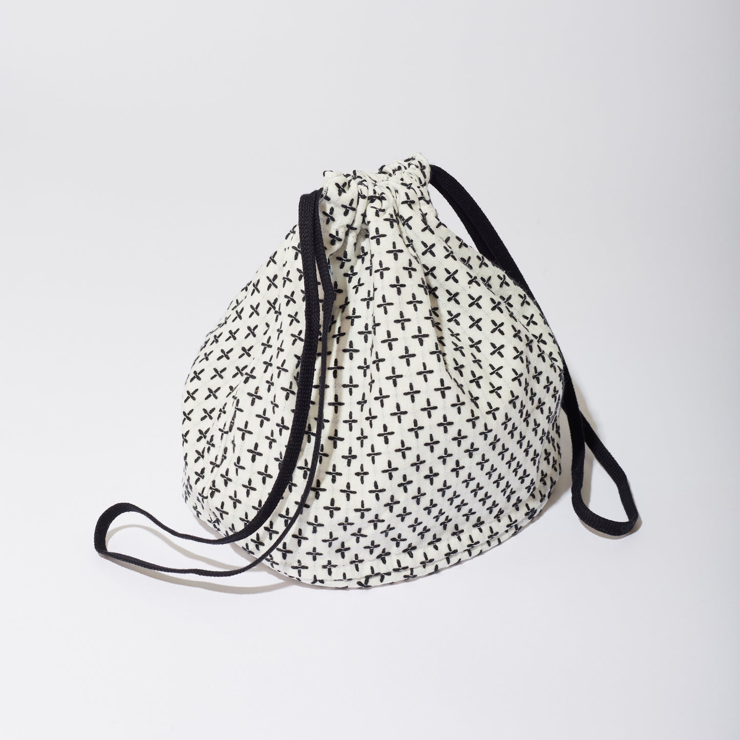 Kinchaku Pouch-CROSS SASHIKO-