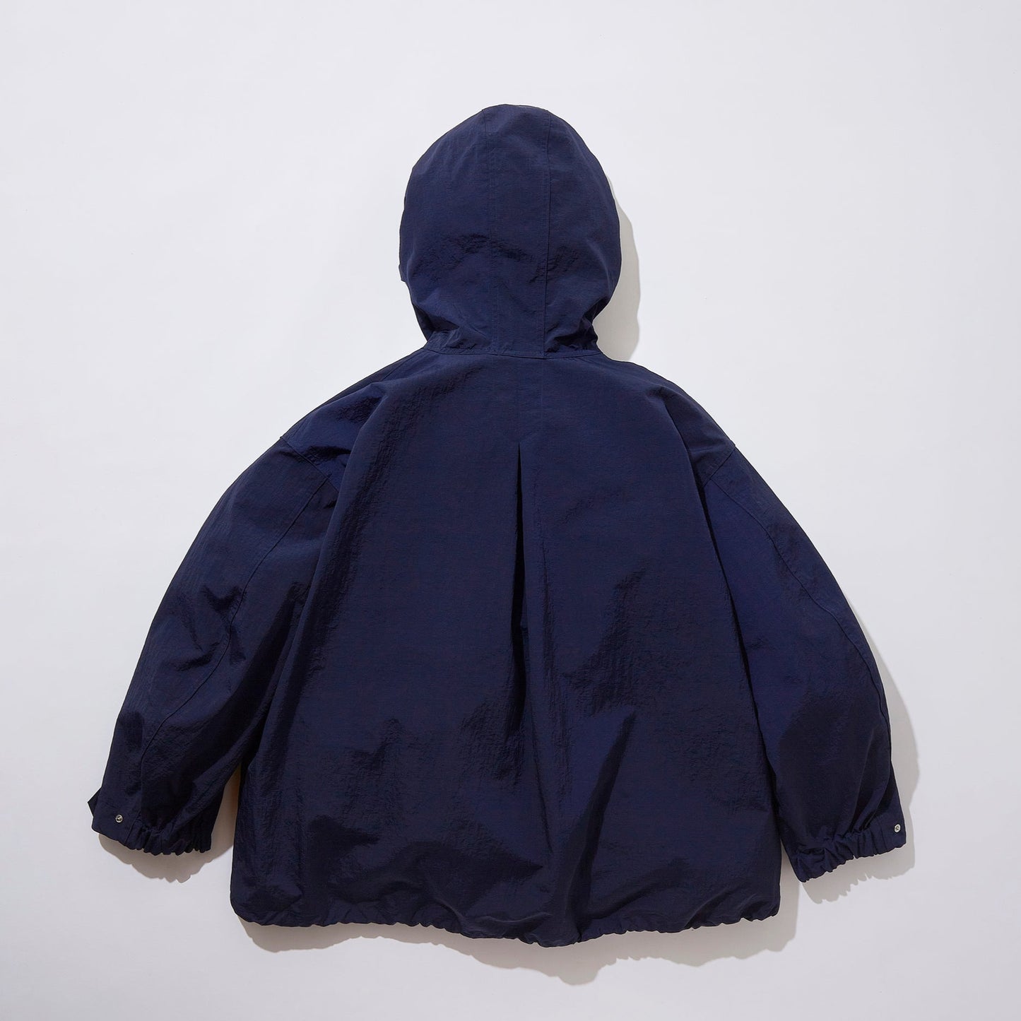 Indigo Nylon Hooded Jacket