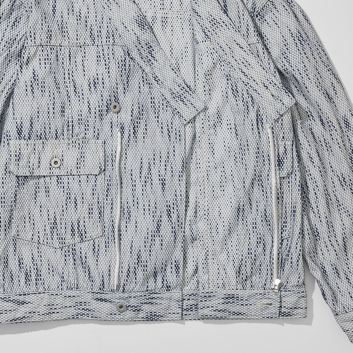 Aizome Sashiko Kimono Trucker Jacket