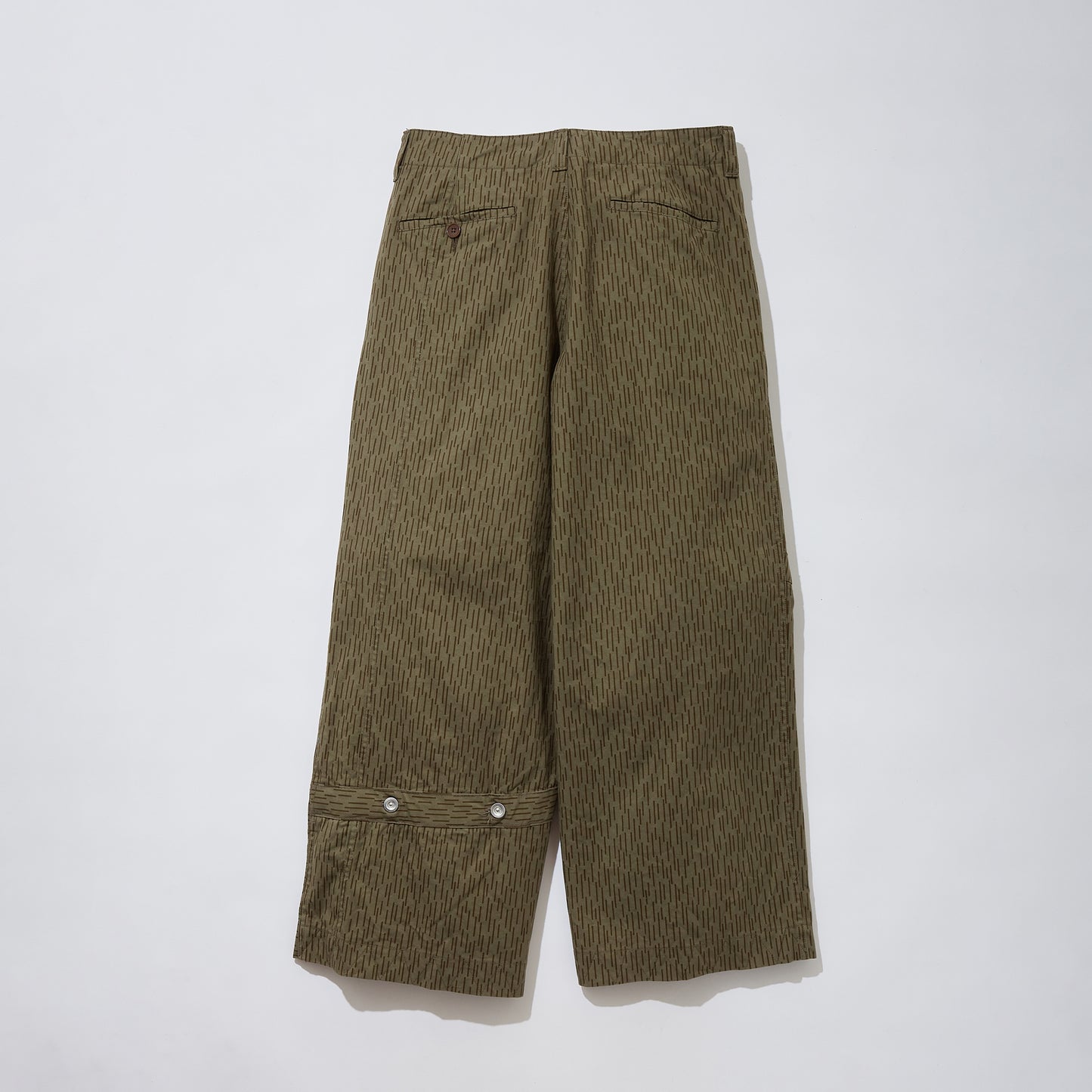 Vintage Military Tent Wide Trousers (Raindrop Camo)