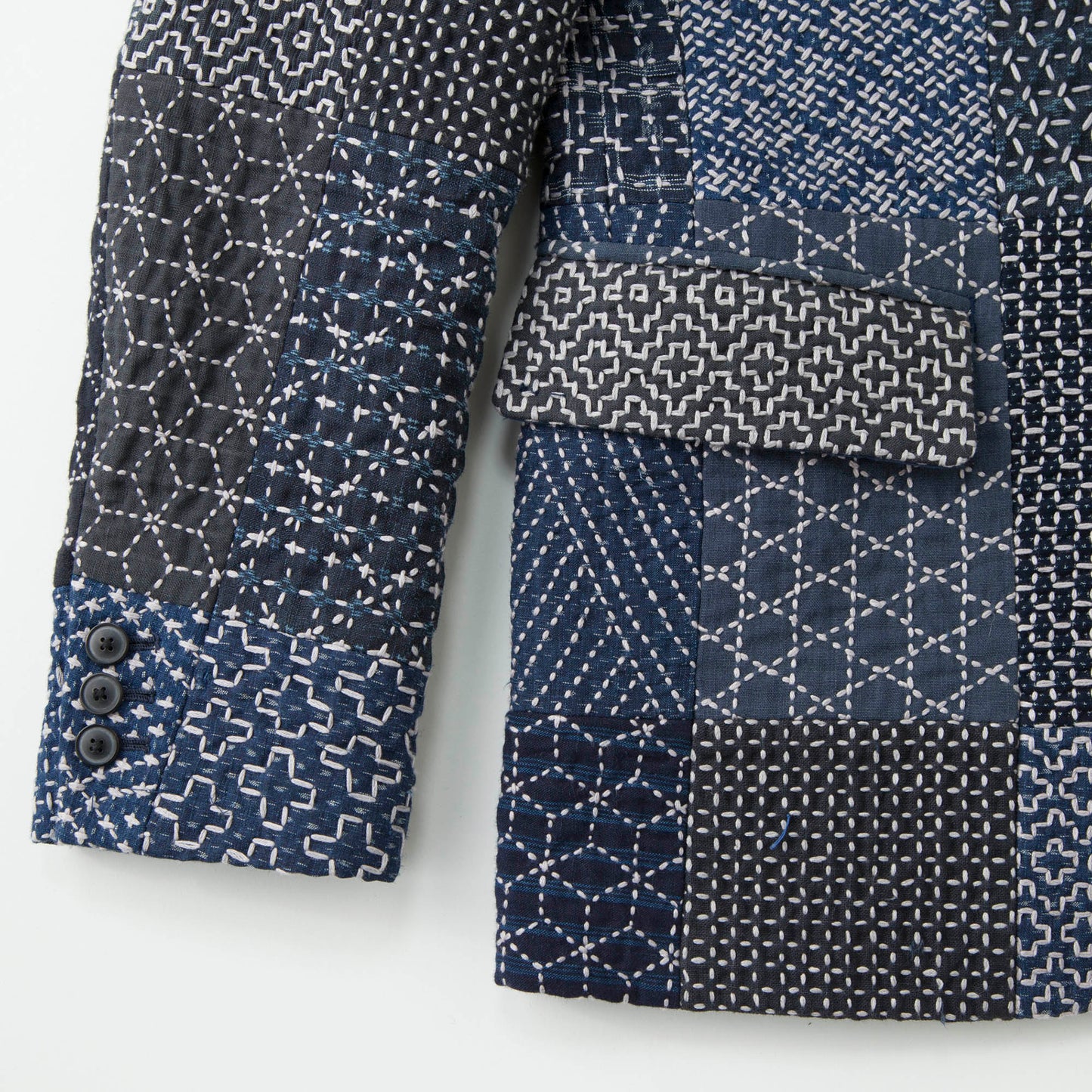 Vintage Hand Sashiko Patchwork Blazer