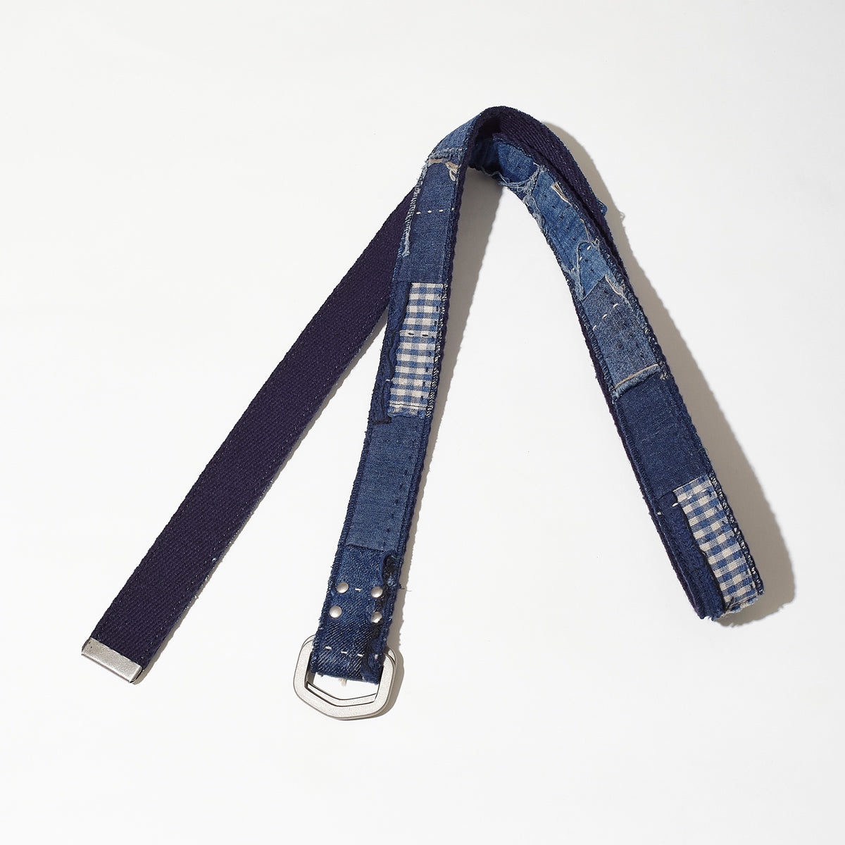 UPCYCLED BORO TYPE02 Double Ring Belt(Navy)