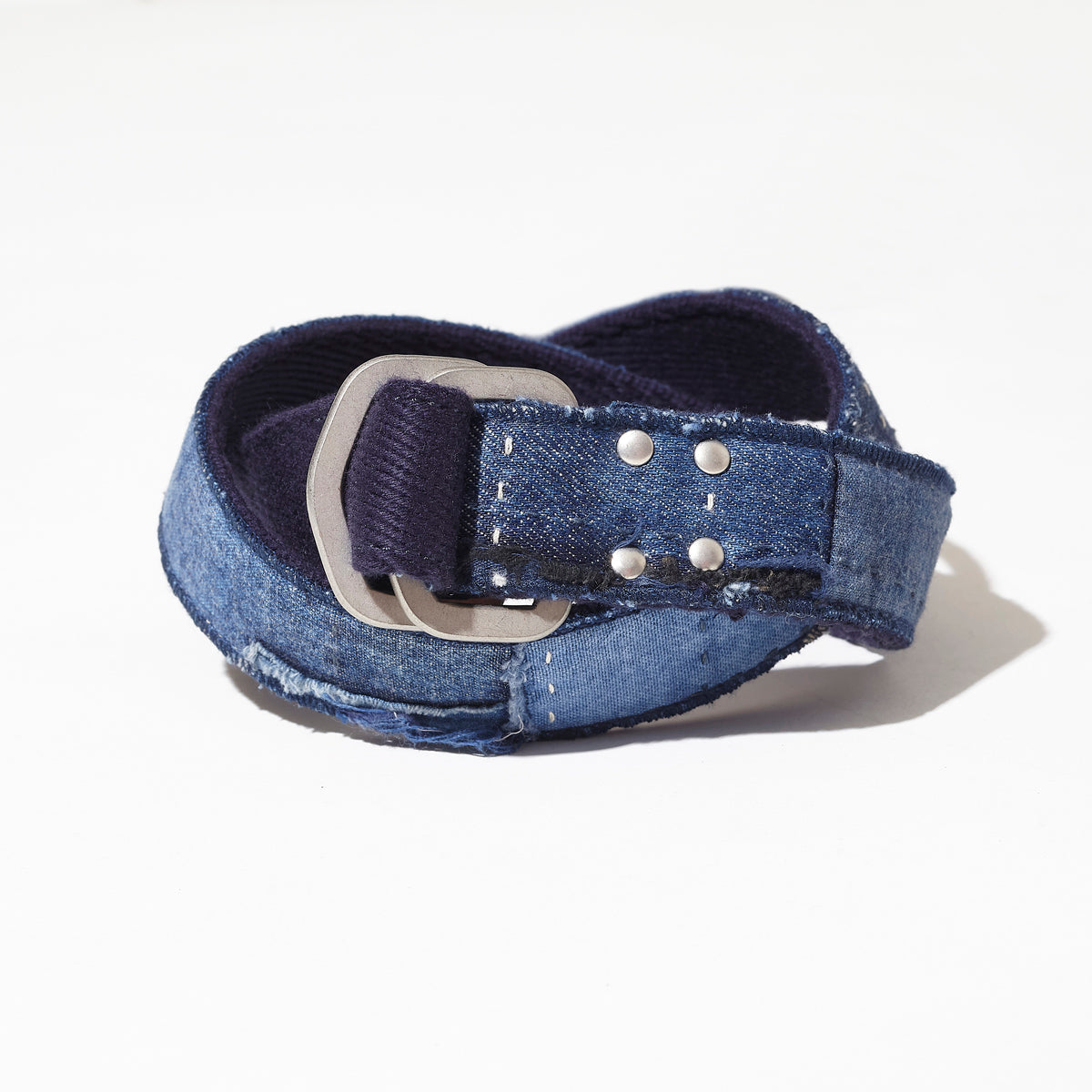 UPCYCLED BORO TYPE02 Double Ring Belt(Navy)
