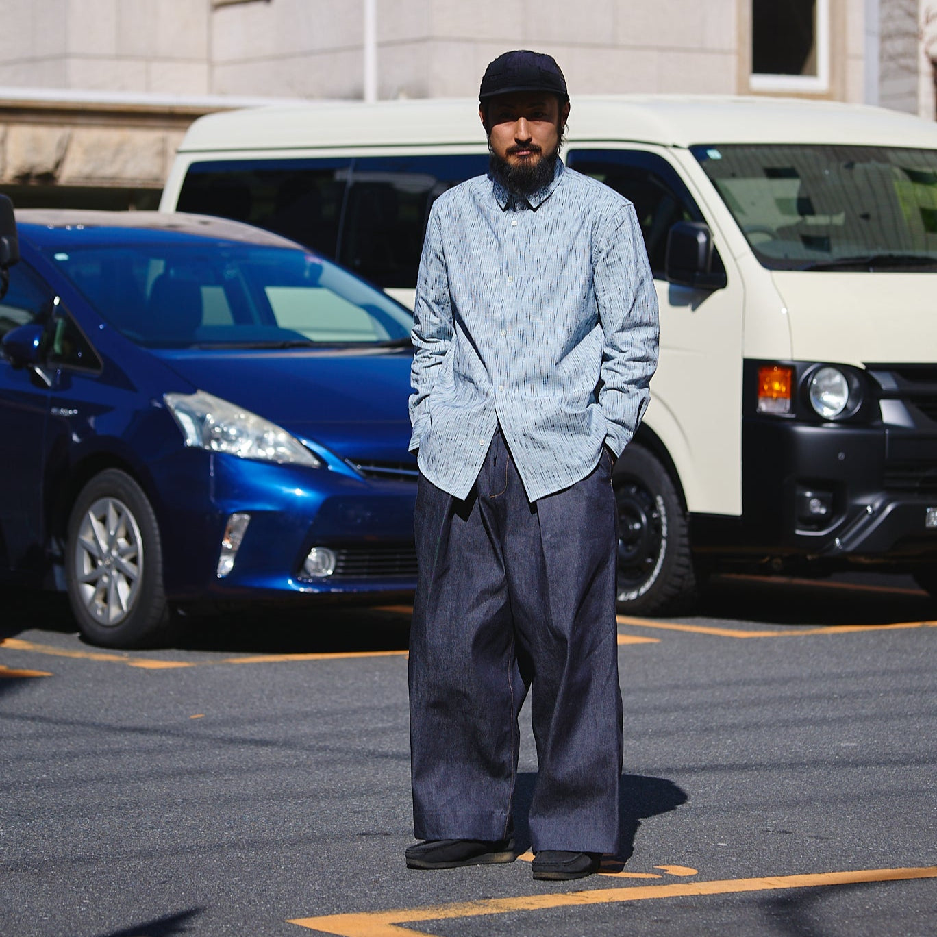 Indigo Denim Hakama Trousers
