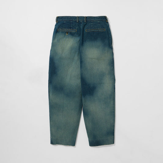 Denim Tapered Trousers (Bleached)
