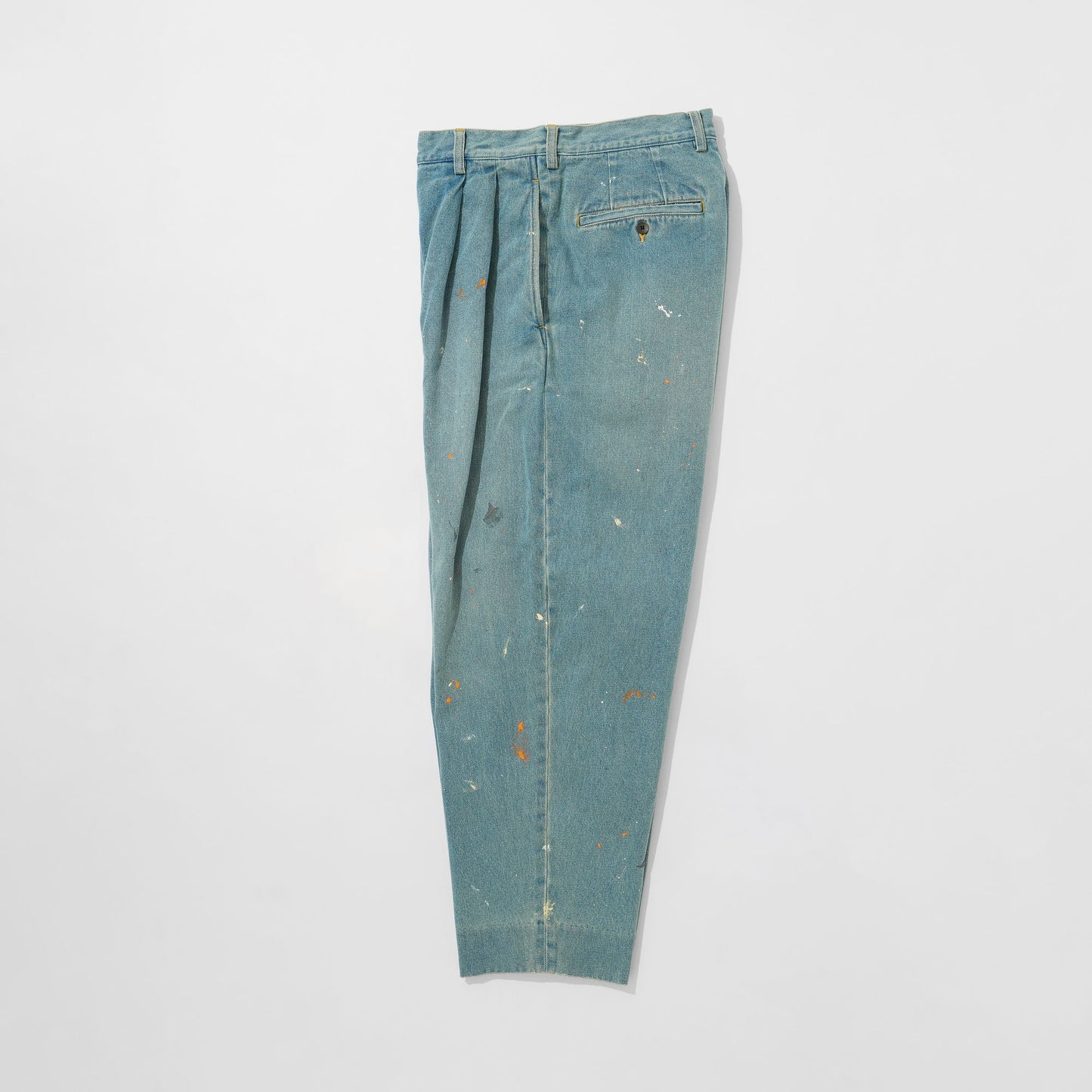 Denim Tapered Trousers (Paint-Splattered)