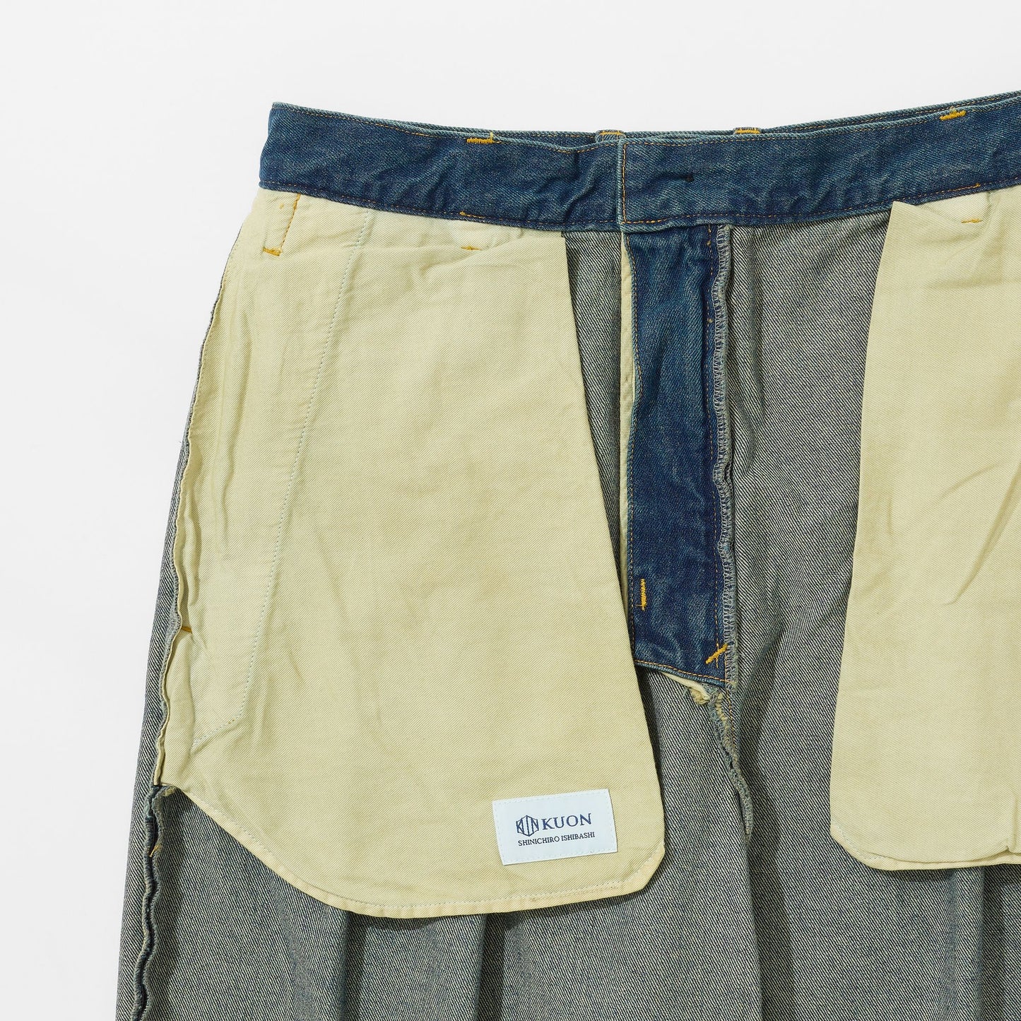 Denim Tapered Trousers (Bleached)