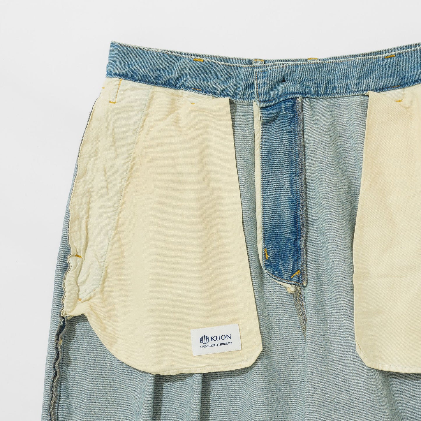 Denim Tapered Trousers (Paint-Splattered)