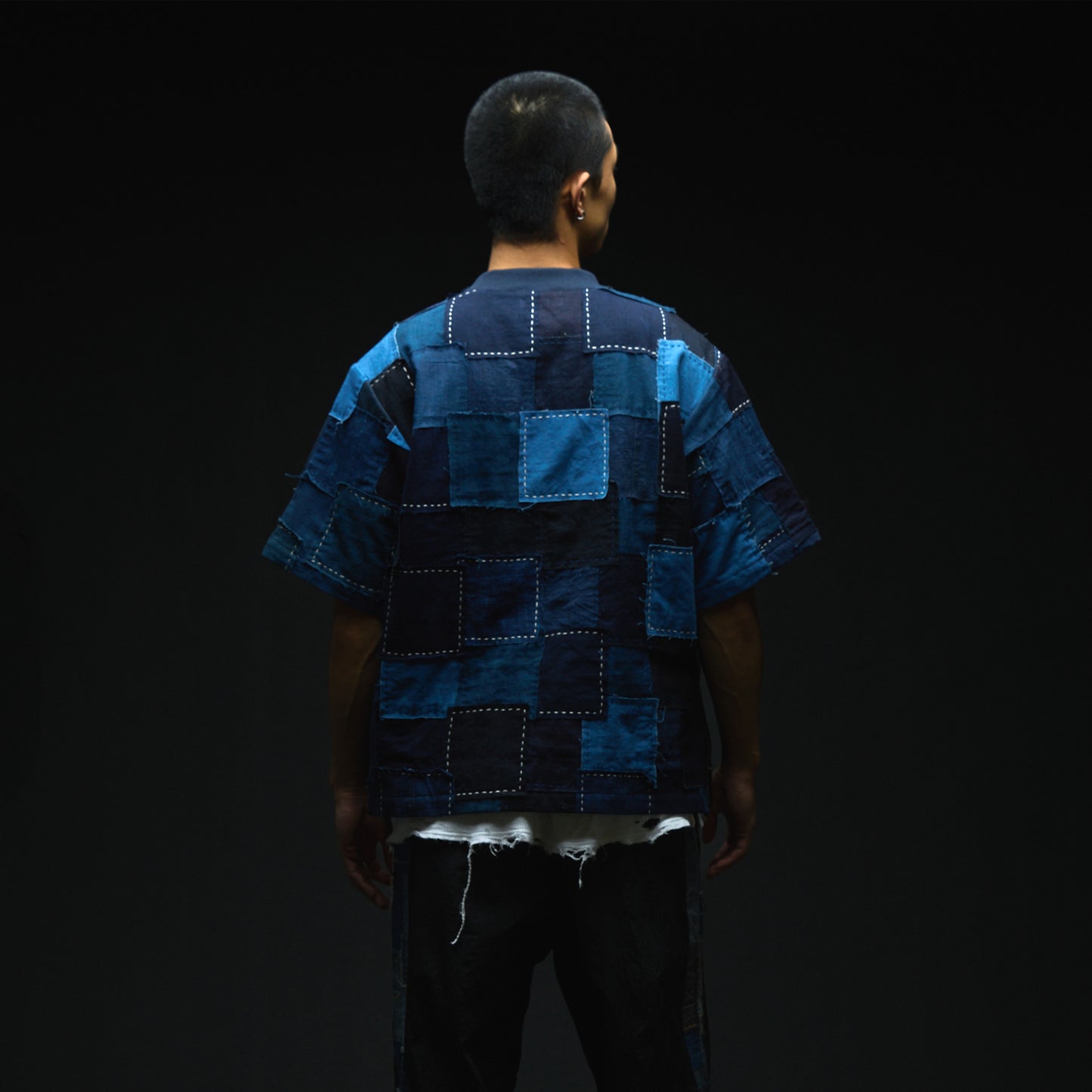 Vintage Boro Patchwork Pullover Shirt
