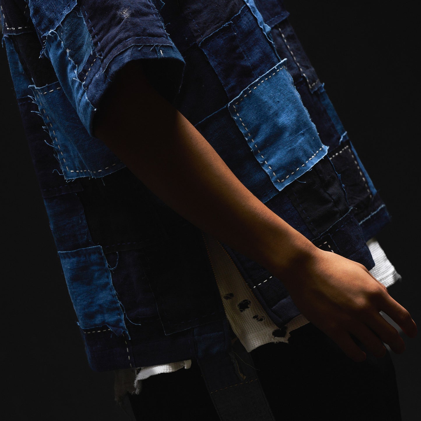 Vintage Boro Patchwork Pullover Shirt