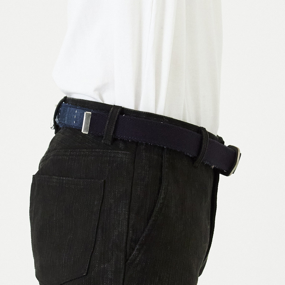 UPCYCLED BORO TYPE02 Double Ring Belt(Navy)