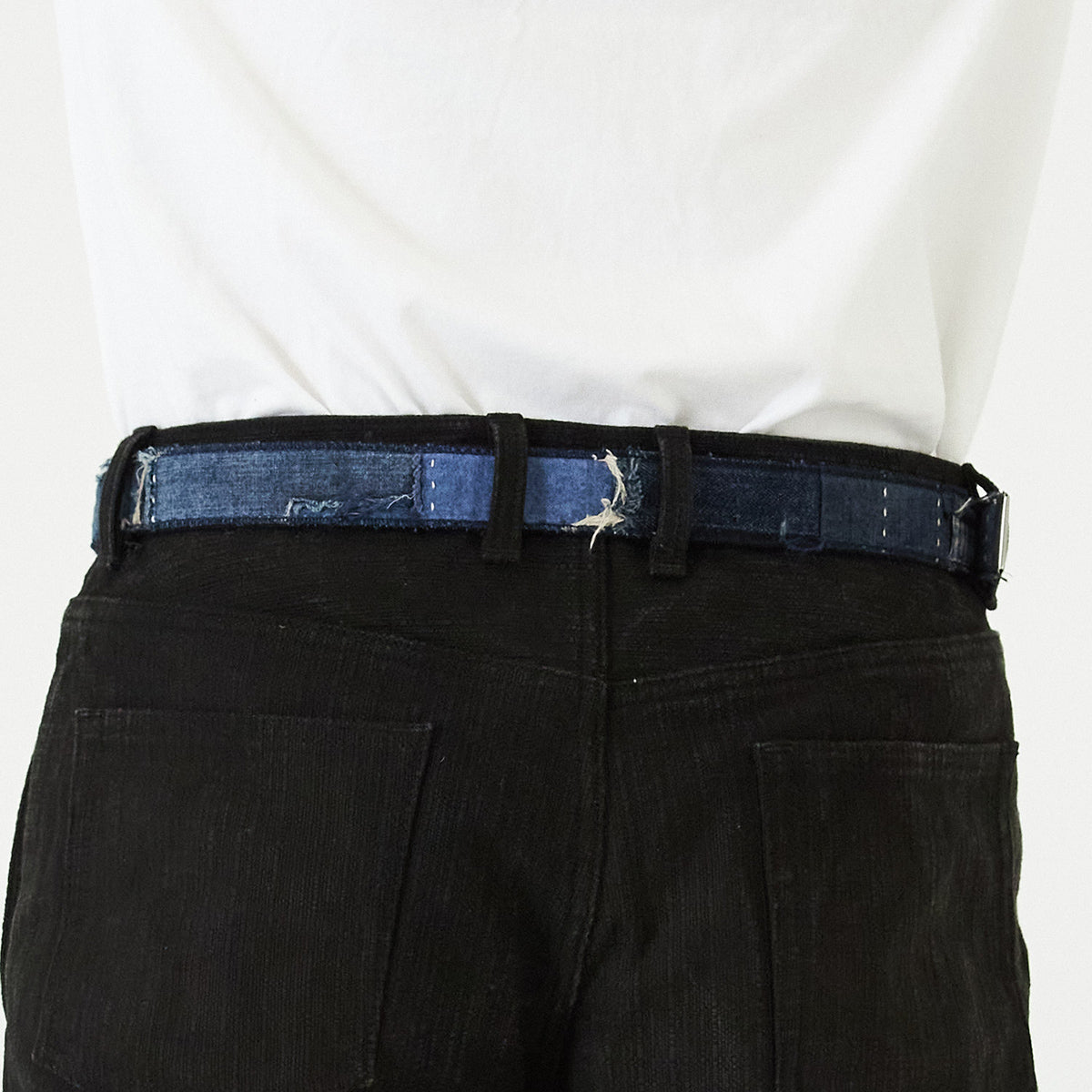 UPCYCLED BORO TYPE02 Double Ring Belt(Navy)