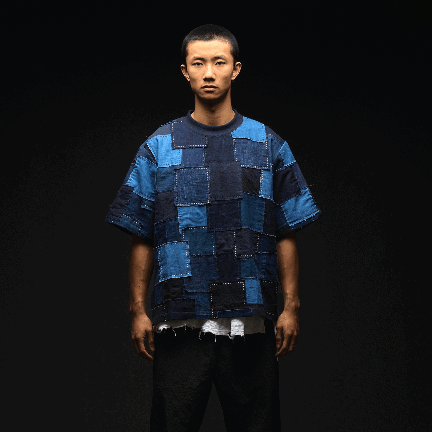 Vintage Boro Patchwork Pullover Shirt