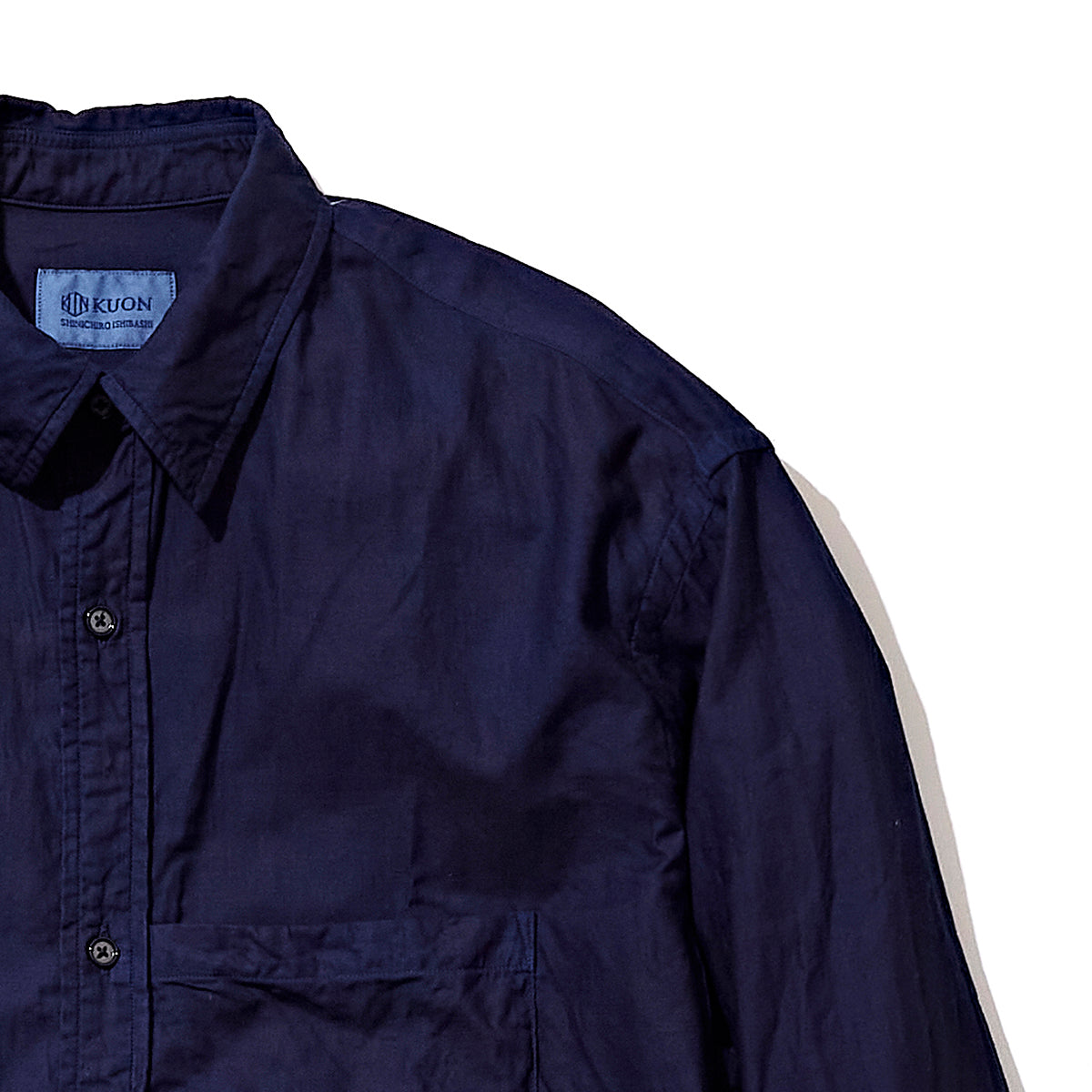Regular Collar Shirt-AIZOME Dark-