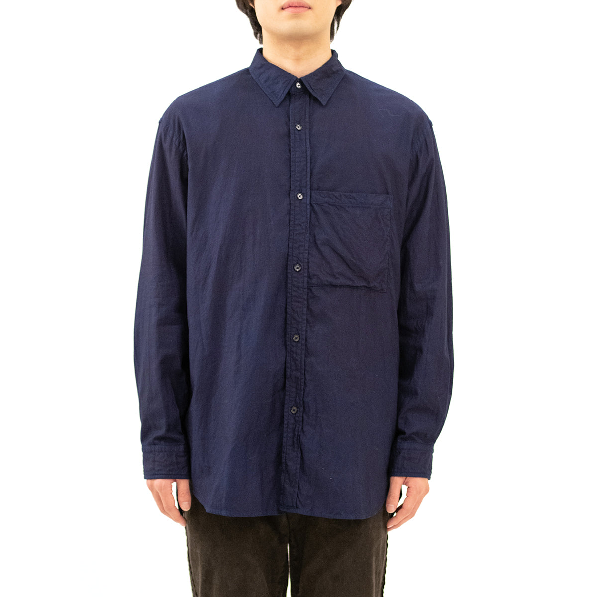 Regular Collar Shirt-AIZOME Dark-
