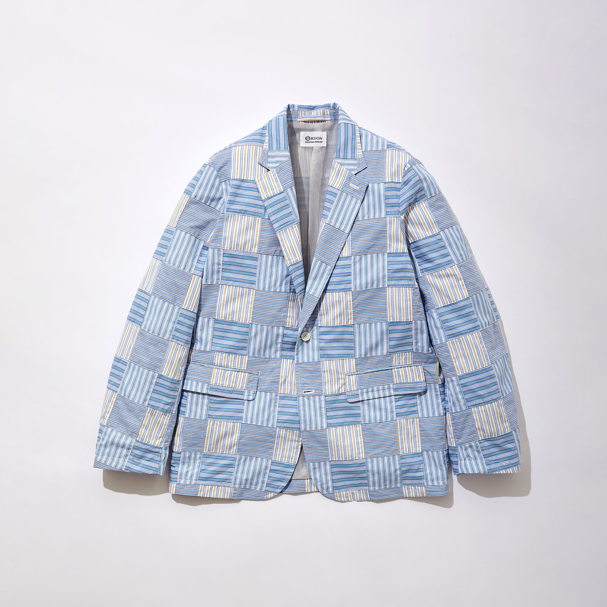 Stripe Patchwork Blazer – KUON Tokyo