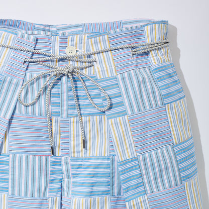Stripe Patchwork Hakama Trousers