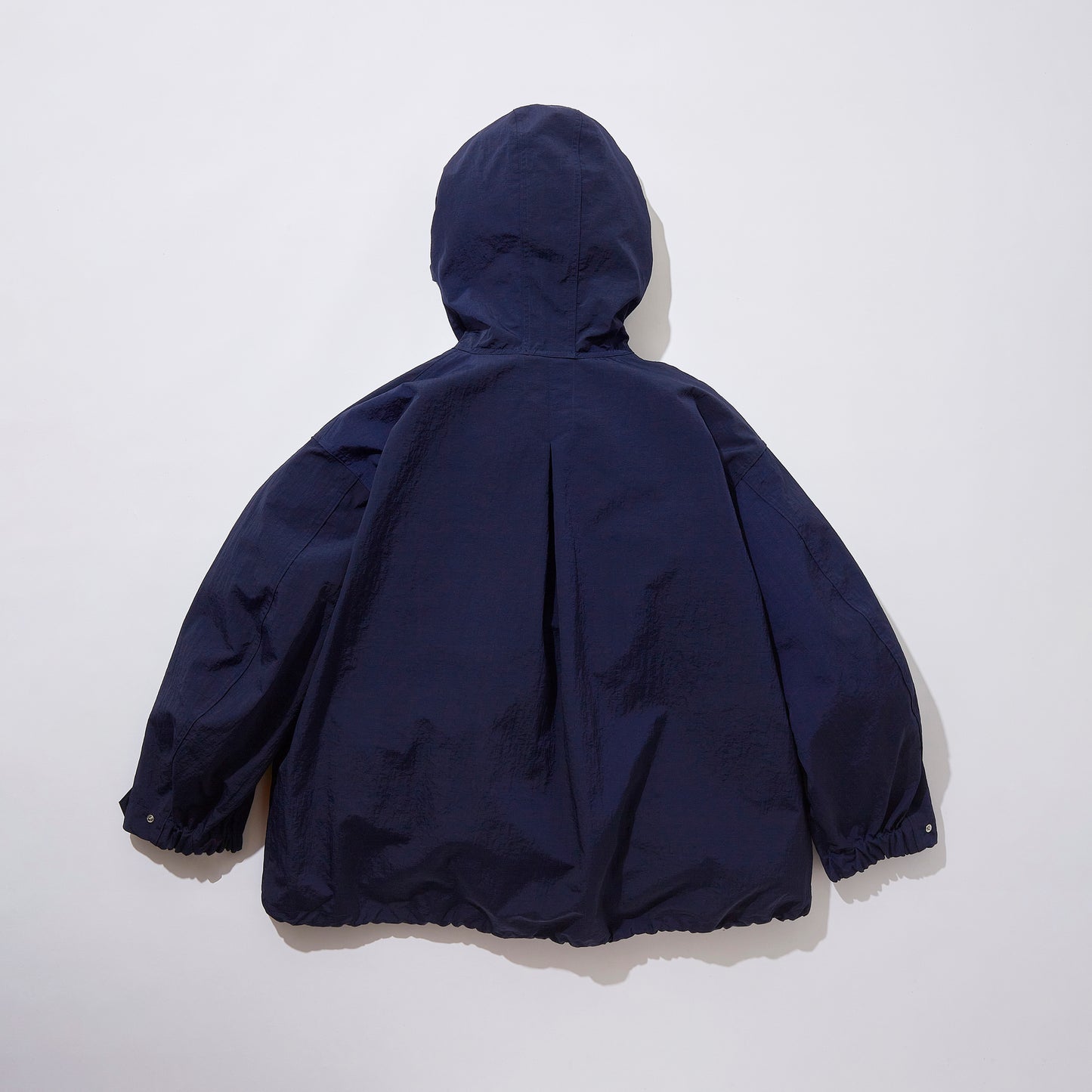 Indigo Nylon Hooded Jacket