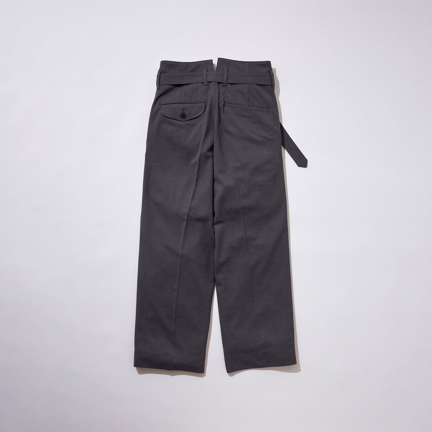 Single Pleated Belted Trousers