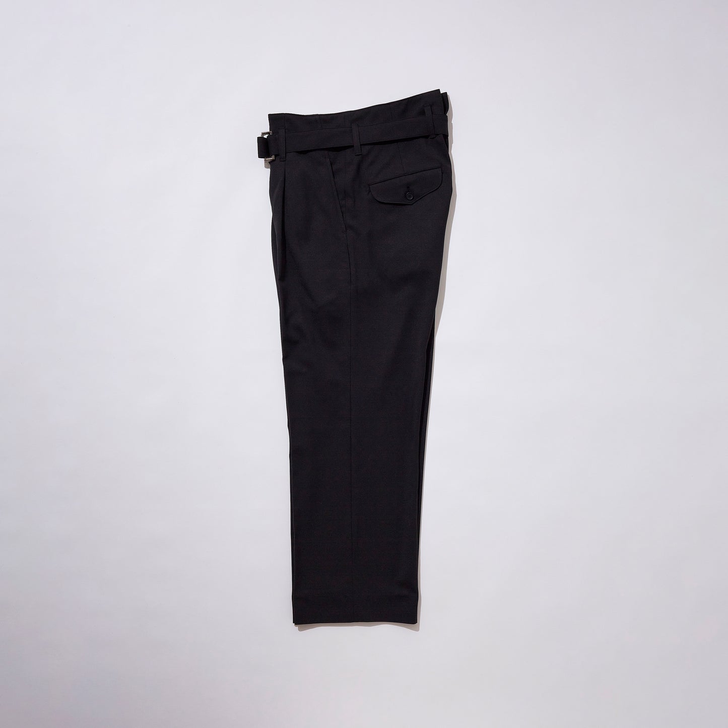 Single Pleated Belted Trousers