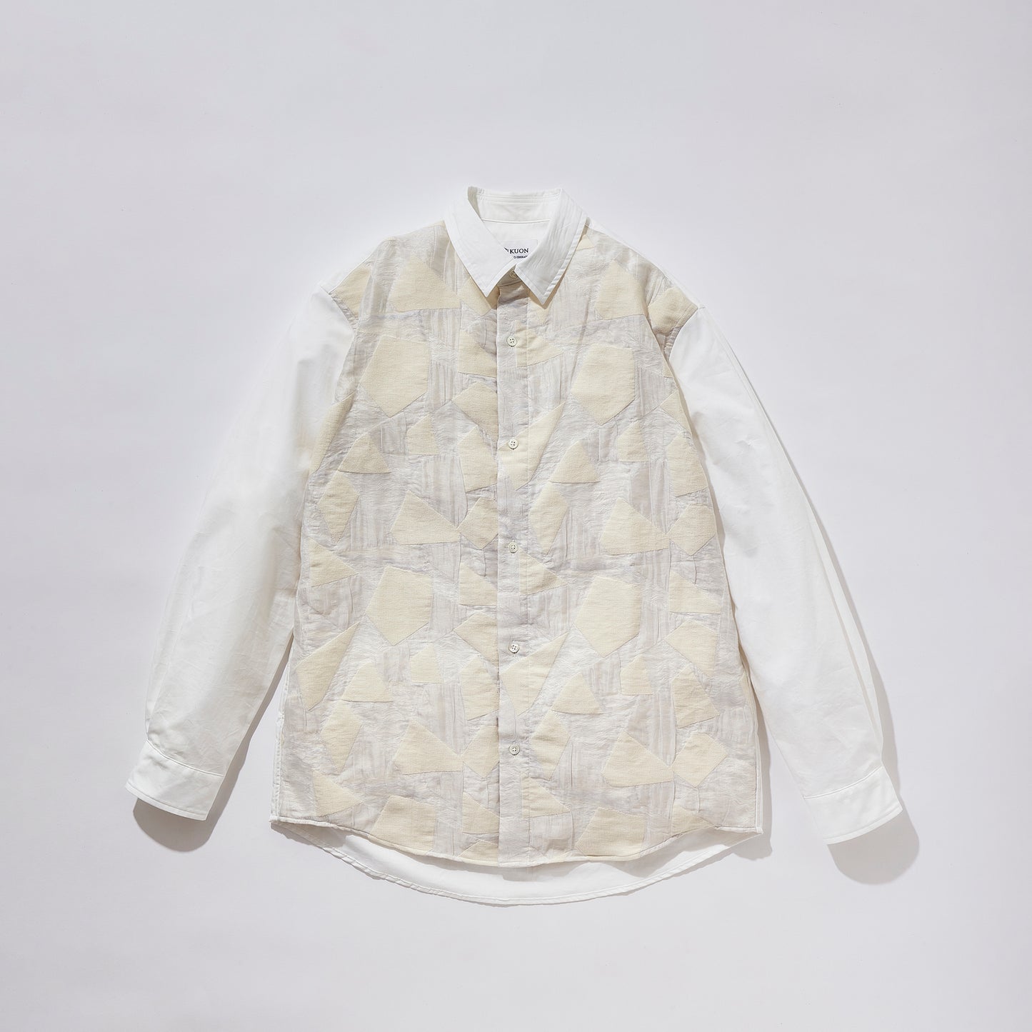 Jacquard Patchwork Regular Collar Shirt