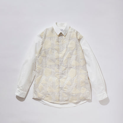 Jacquard Patchwork Regular Collar Shirt