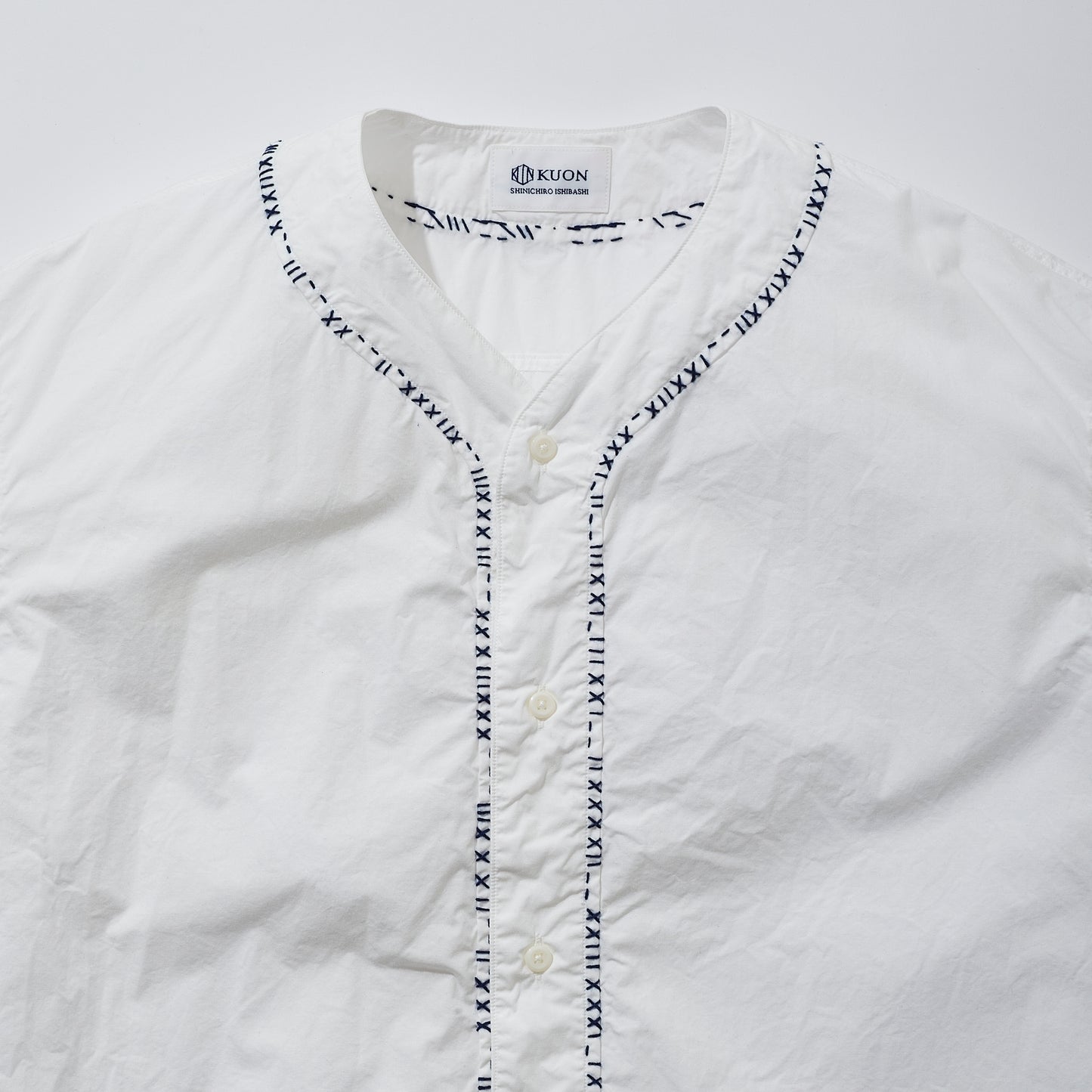 Sashiko Trimmed Koikuchi Shirt