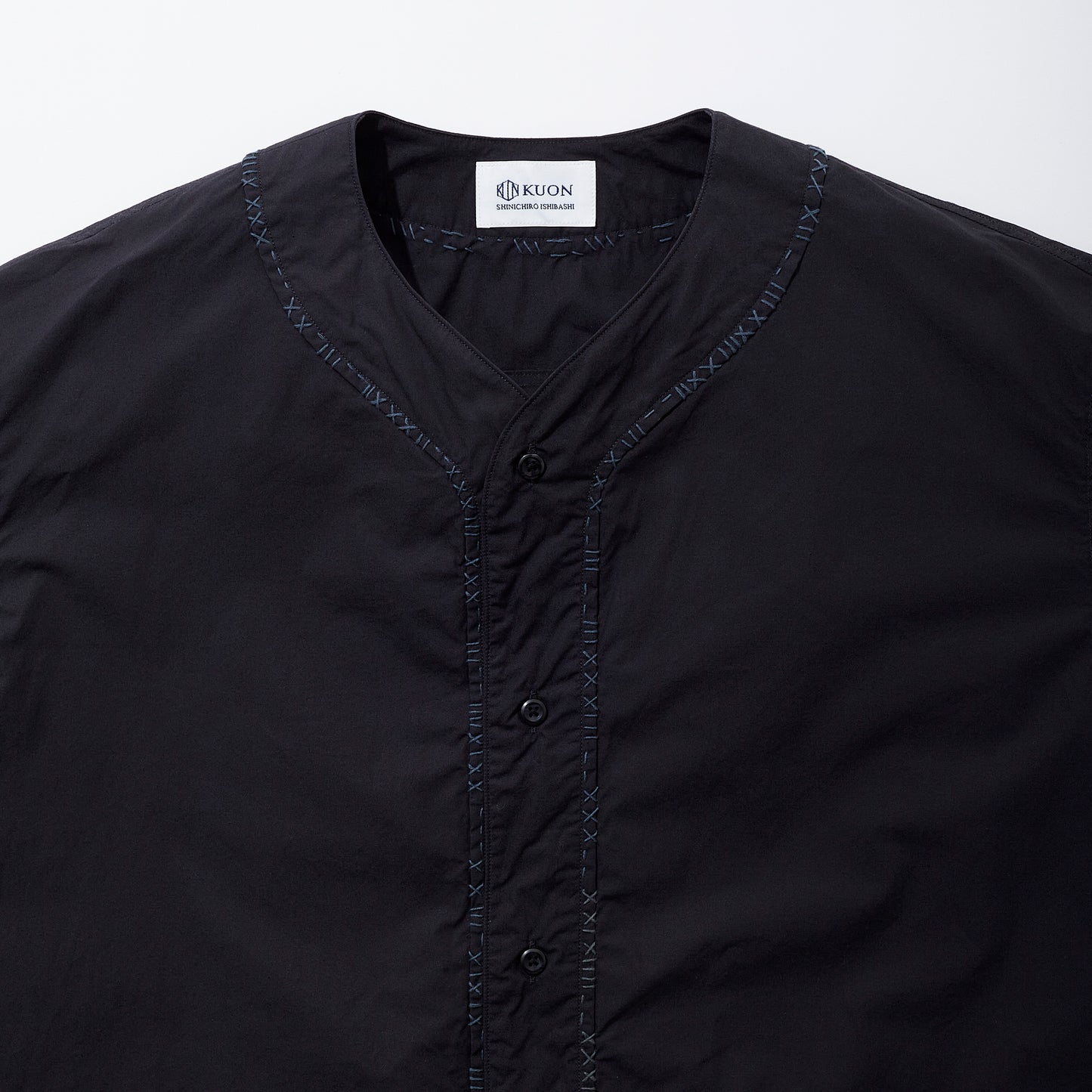 Sashiko Trimmed Koikuchi Shirt