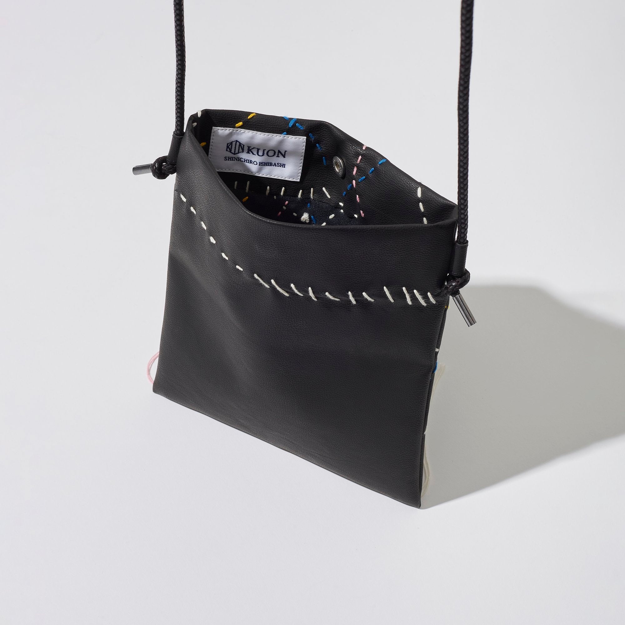 粉袋、刺し子、ショルダーバッグ、襤褸、手拭い Sashiko Shoulder Bag – KUON Tokyo