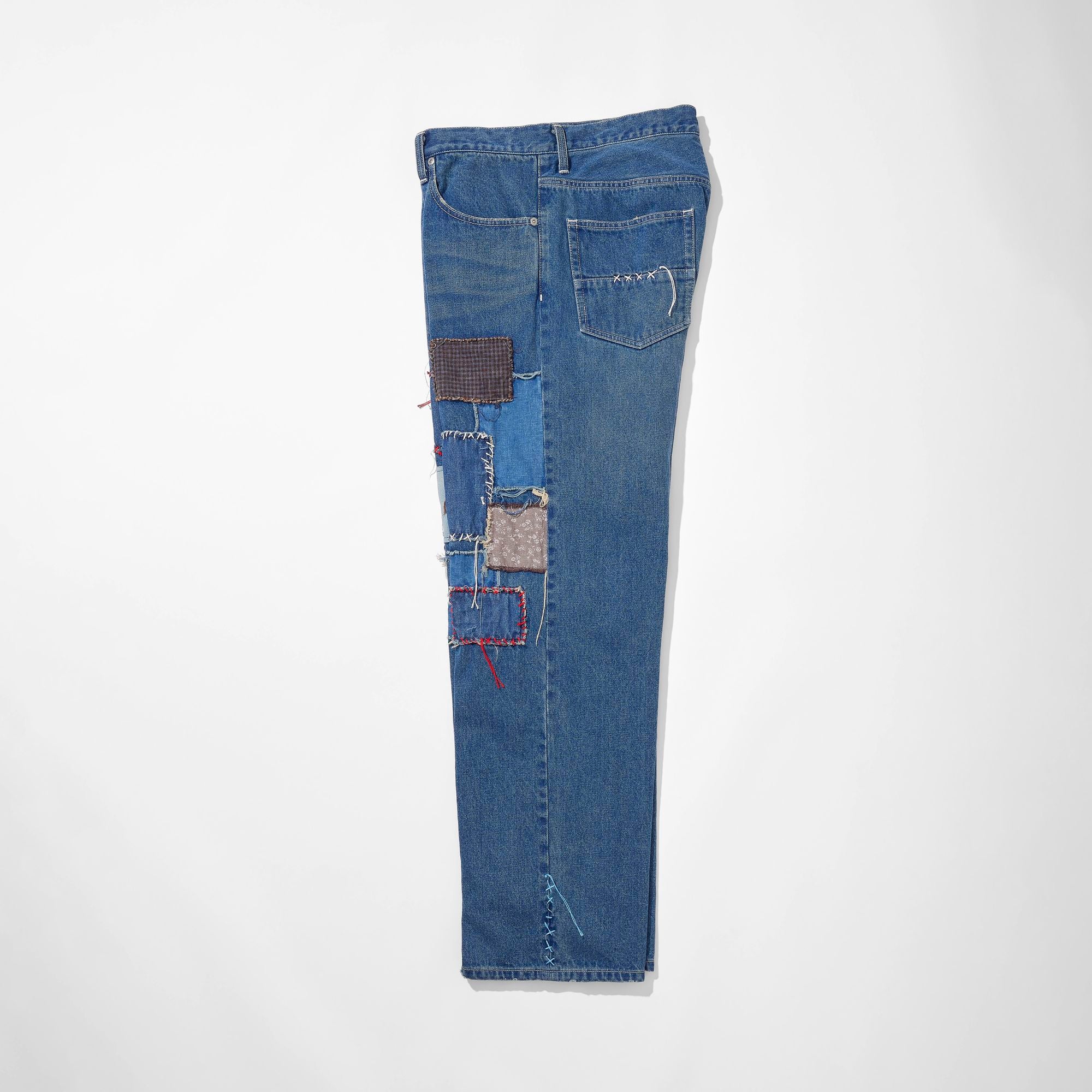 Sashiko Mended Denim Trousers – KUON Tokyo