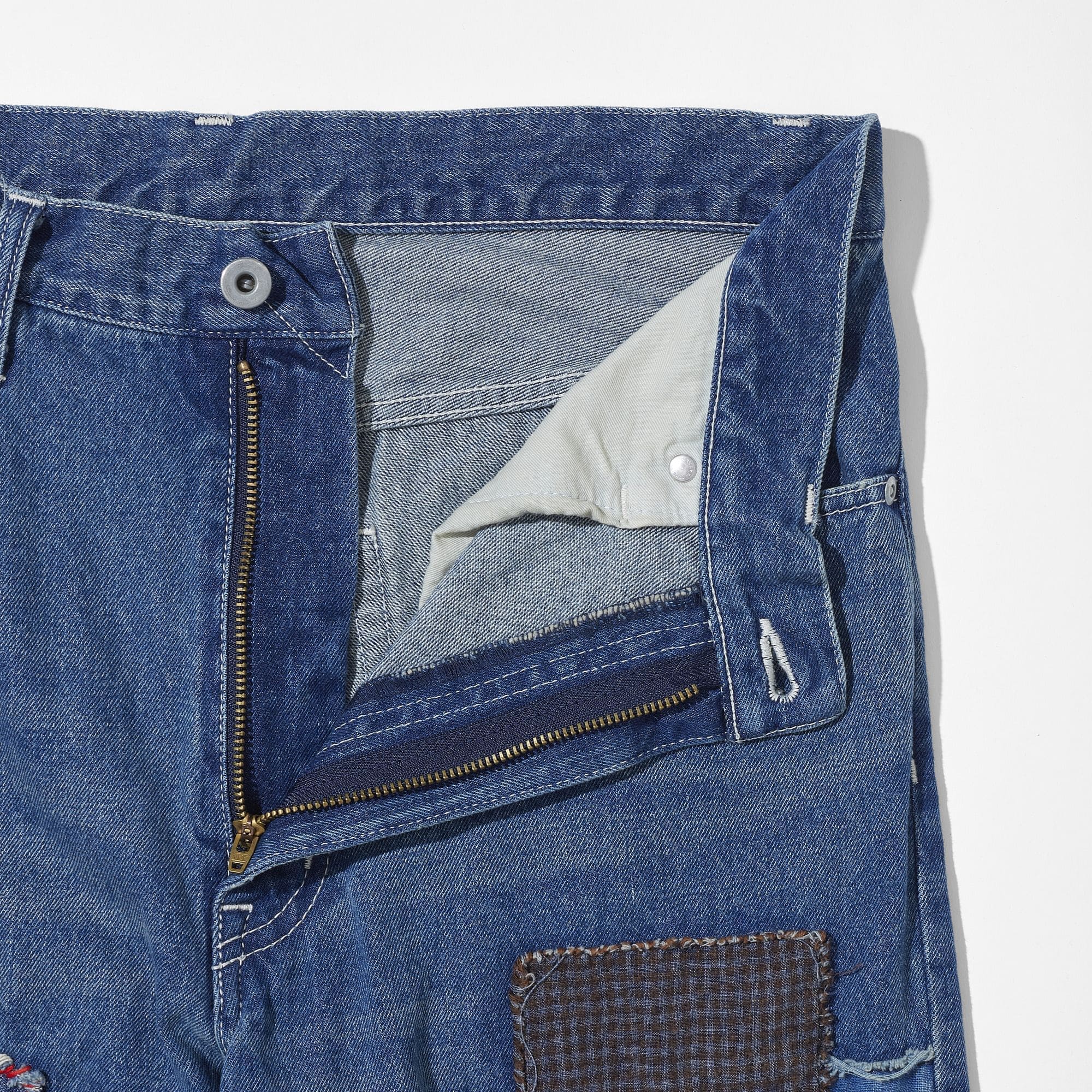 Sashiko Mended Denim Trousers – KUON Tokyo