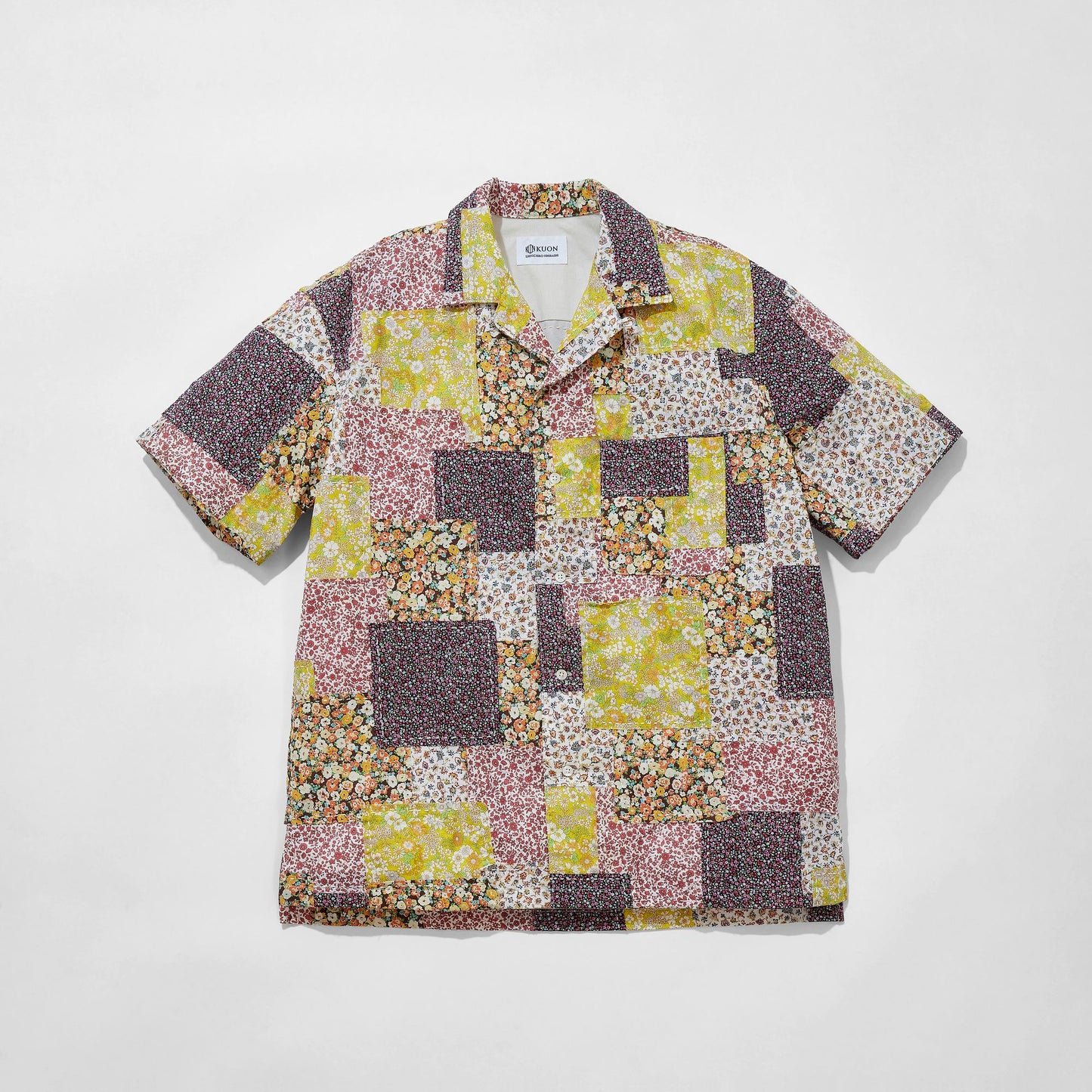 Floral Patchwork Camp Collar Shirt