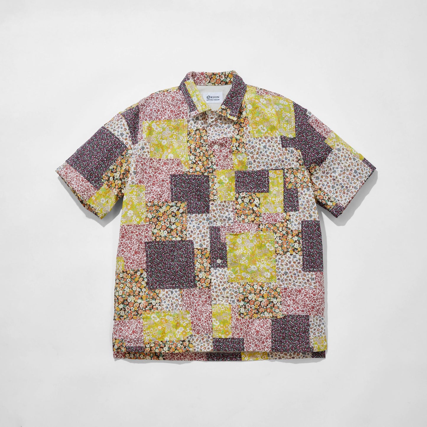 Floral Patchwork Camp Collar Shirt