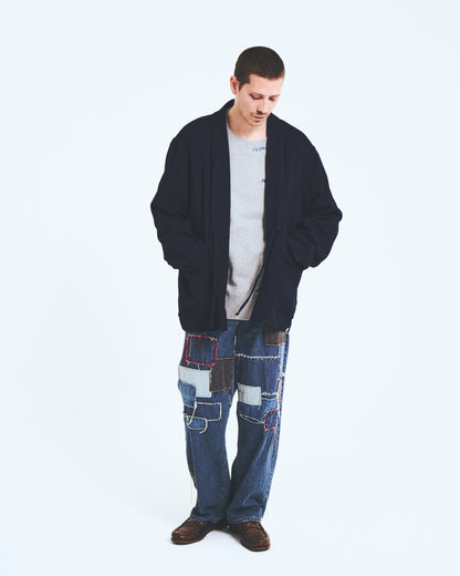 Sashiko Mended Indigo Denim Trousers