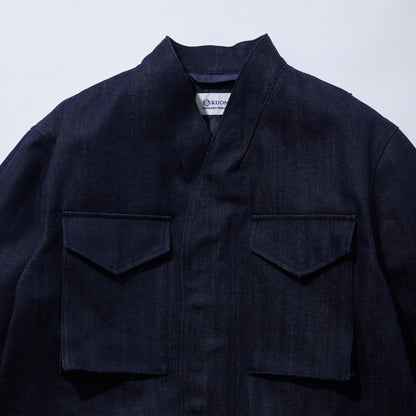 Kimono Collar Denim Field Jacket