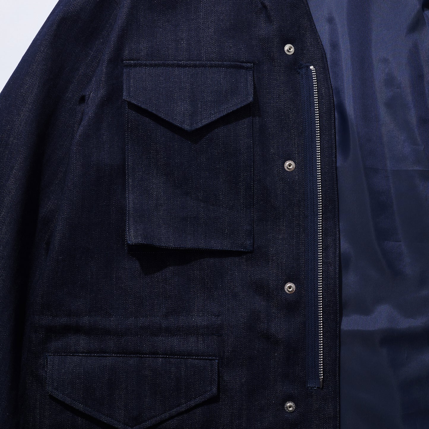 Kimono Collar Denim Field Jacket