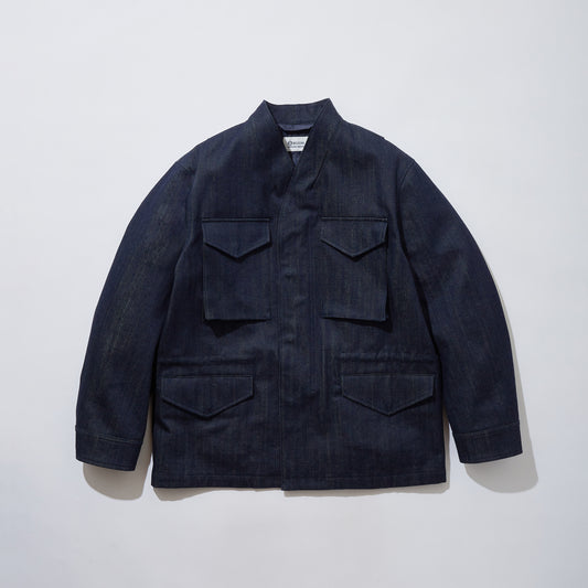 Kimono Collar Denim Field Jacket