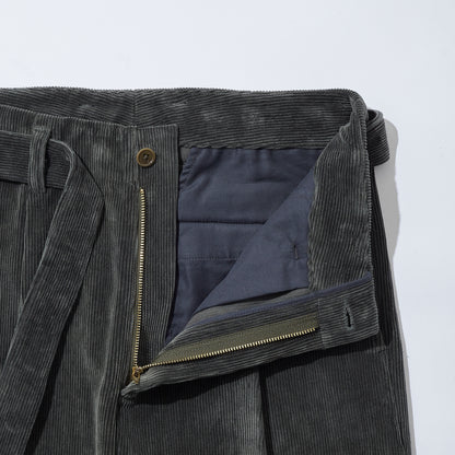 Fanage Corduroy Belted Tapered Trousers