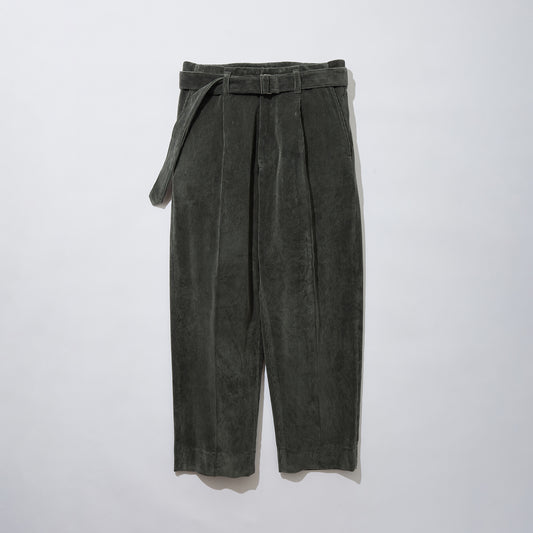 Fanage Corduroy Belted Tapered Trousers