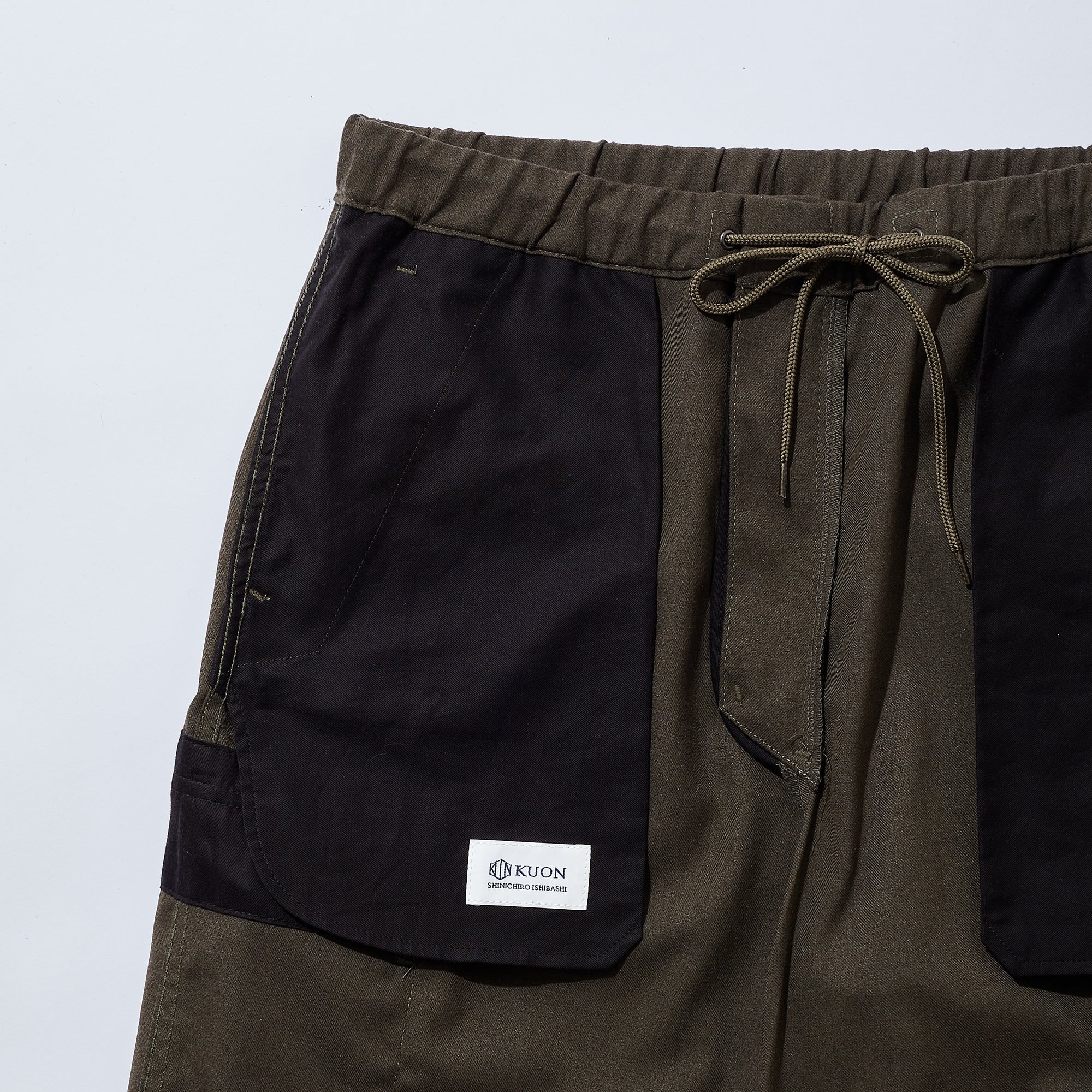 KUON カーゴパンツ コーデュロイ ナイロン ブラック Flannel Cargo Trousers – KUON Tokyo