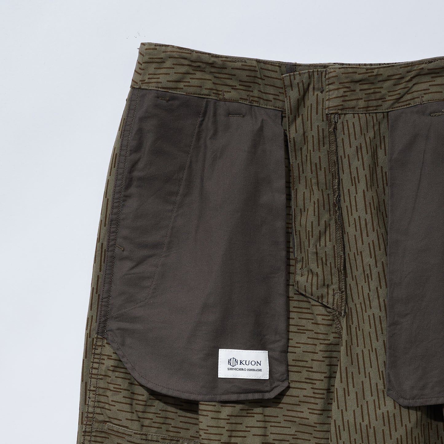 Military Tent Wide Trousers (Raindrop Camo)