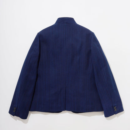 Aizome Sashiko Kimono Collar Blazer