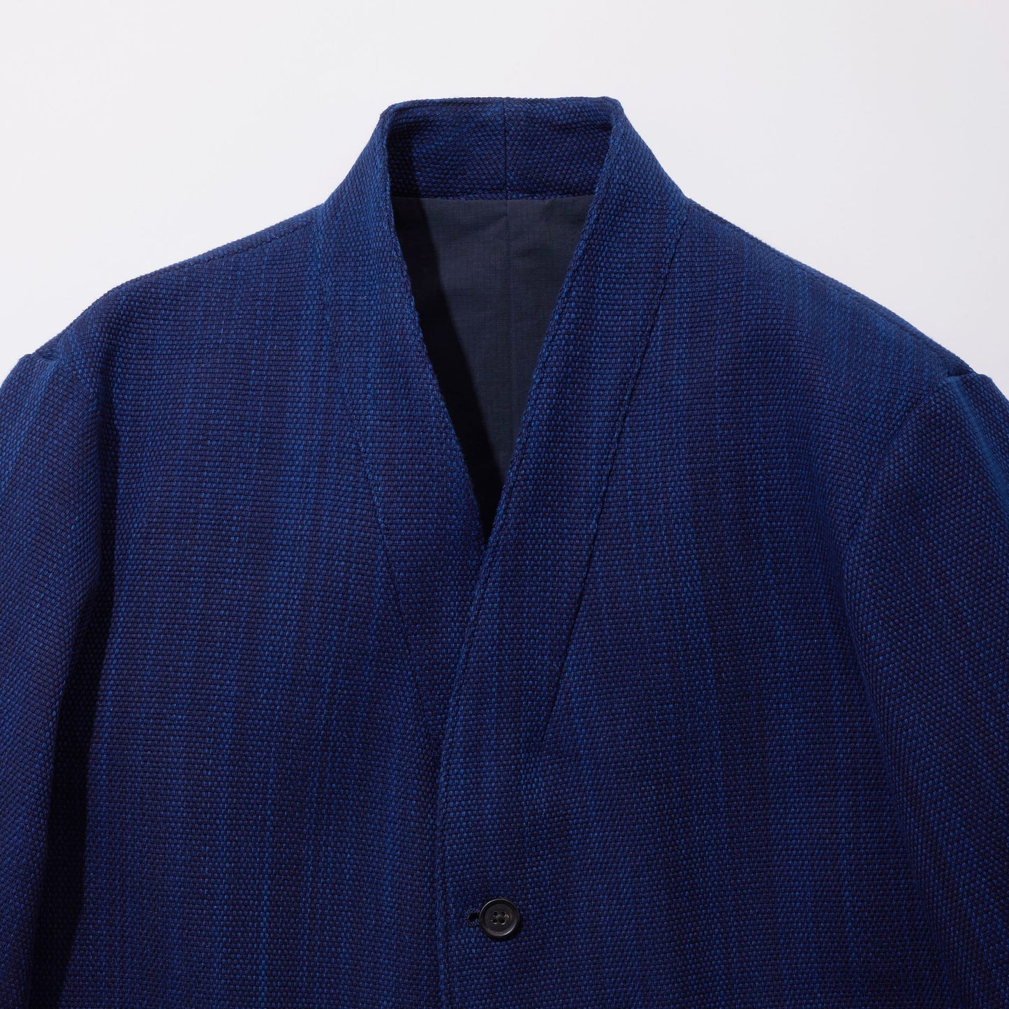 Aizome Sashiko Kimono Collar Blazer