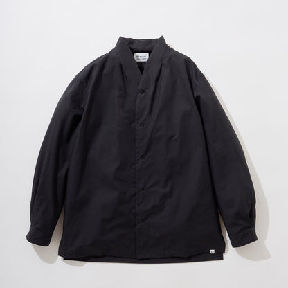 Cotton Poplin Kimono Collar Shirt