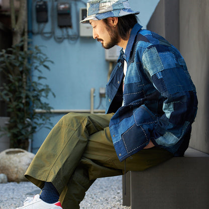 Vintage Boro Patchwork Coaches Jacket