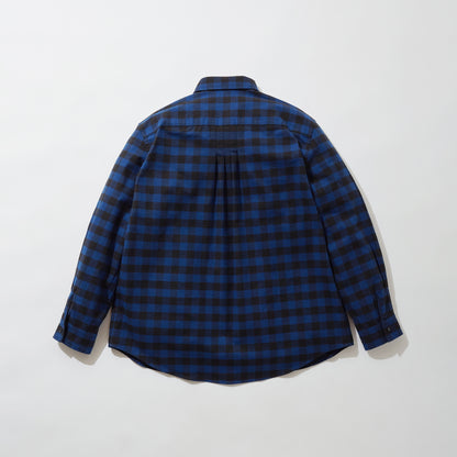Cotton Flannel Pleated Shirt