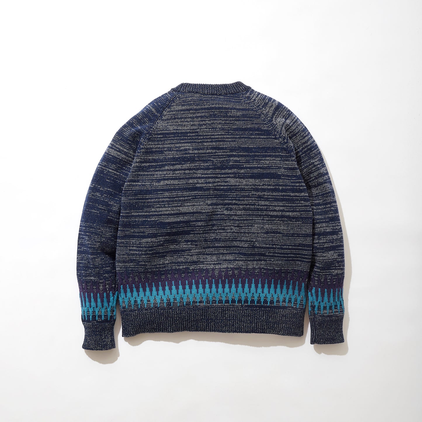 Wool/Plant Dyed Cotton Zig-Zag Sweater