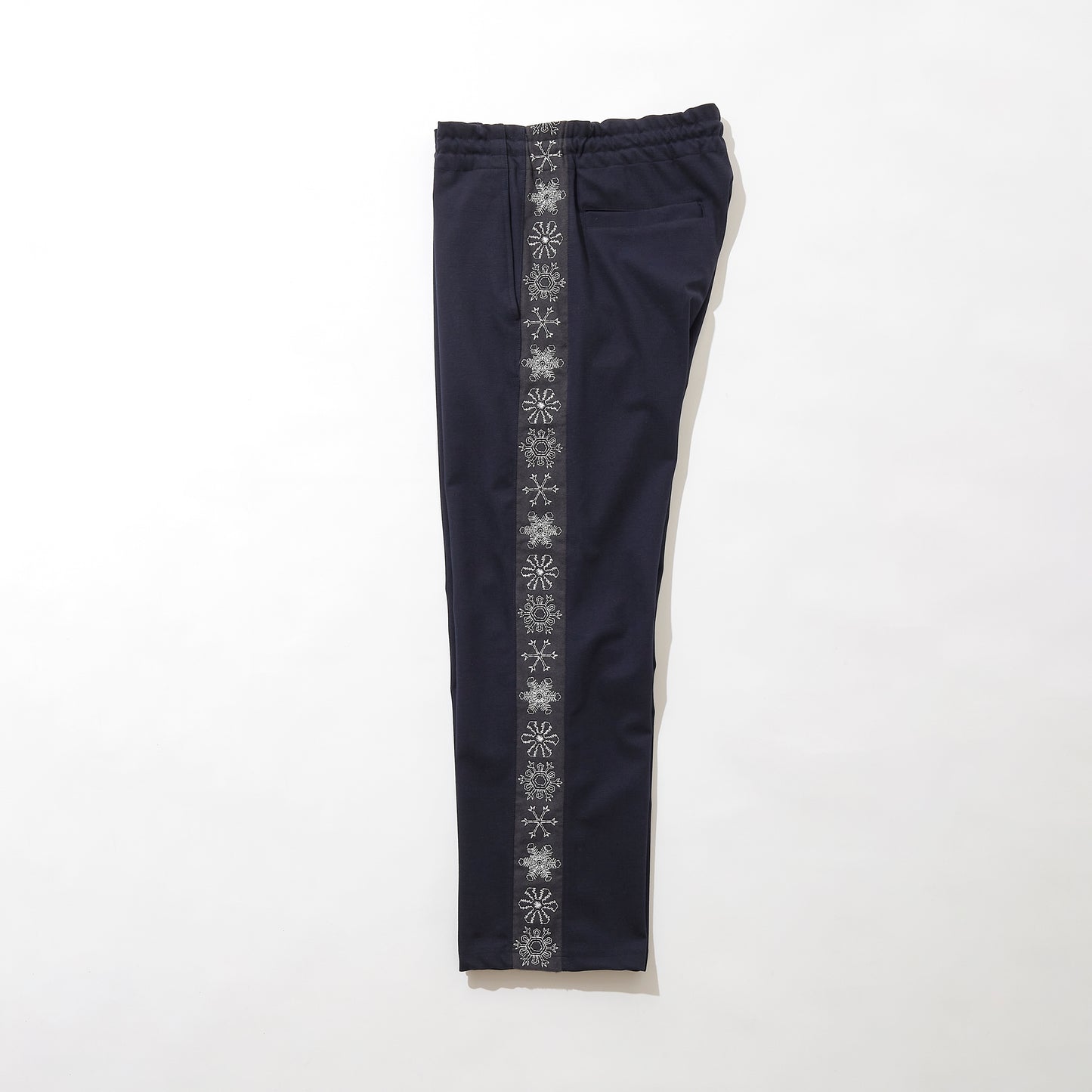 Track Pants -Snowflake embroidery-